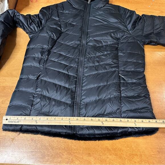 32* Degrees Heat Quilted Coat Winter Jacket Black Women’s Size Medium M Warm Fur - Picture 9 of 9